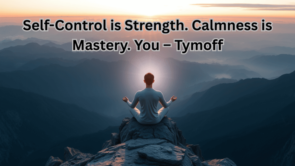 Self-Control is Strength. Calmness is Mastery. You – Tymoff